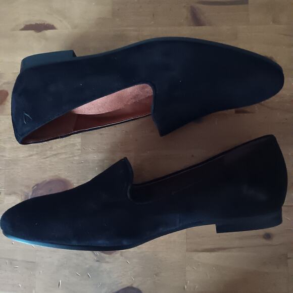 Vionic Willa Flats Womens 8 W Black Suede Loafers Comfort Casual - Picture 5 of 11